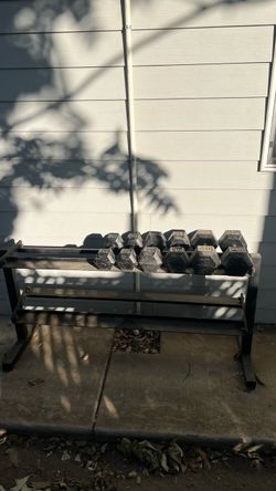 Weight bench and dumbells