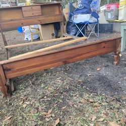 Full Size Solid Maple Wood Bed