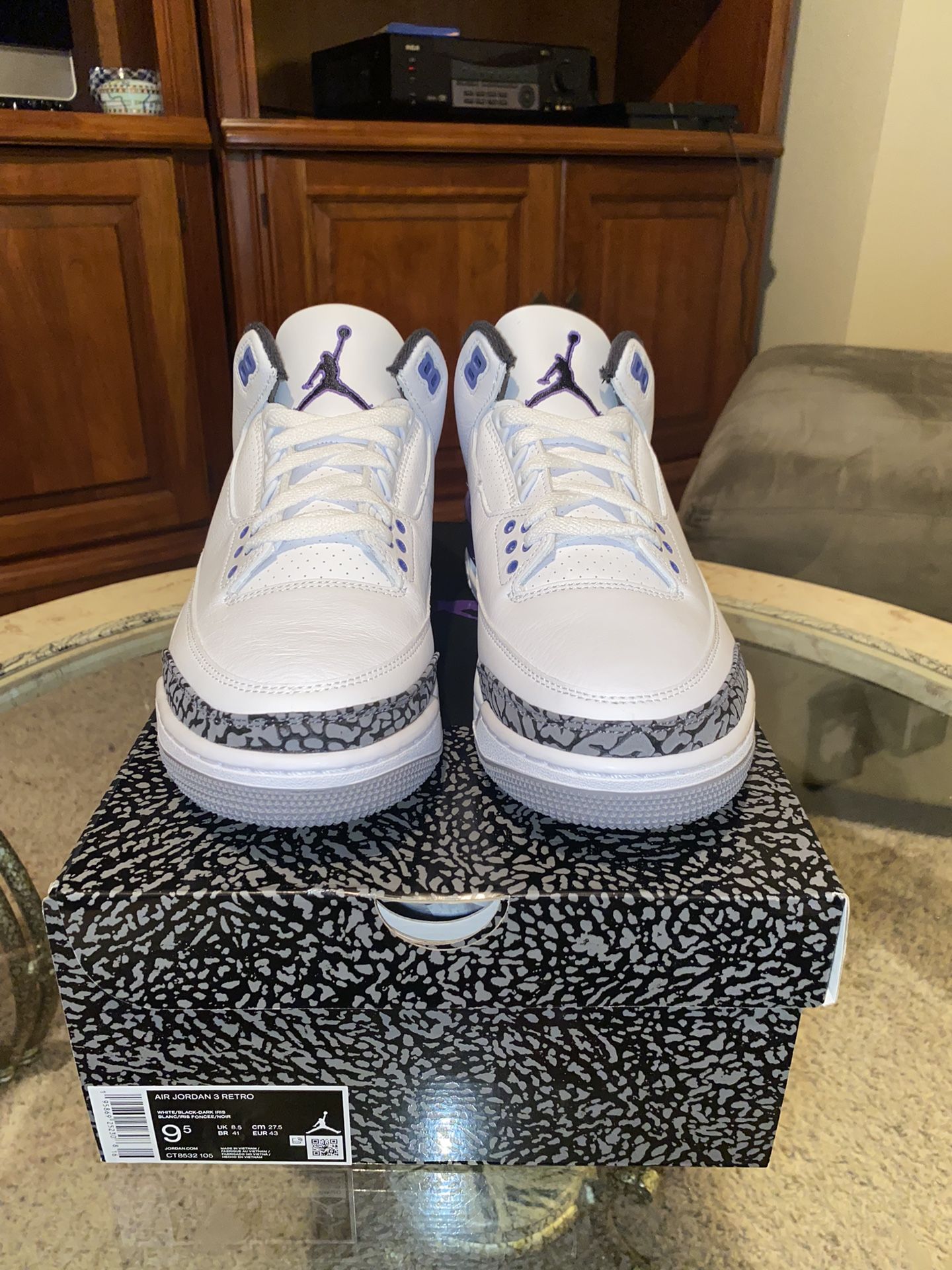 Air Jordan Retro 3 Dark Iris 