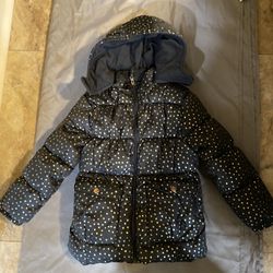 Pink Platinum Big Girl Foil Print Puffer Jacket, size 7-8. 
