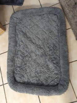 Soft grey large dog bed
