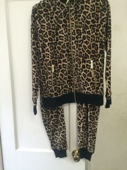 Michael Kors Animal Print Velour Set