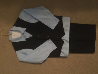 Izod Boys Size 5 Pin Stripe 3 Pc Suit