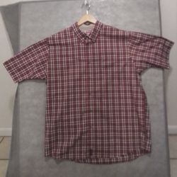 Vintage Mens Wrangler Button Down Western Wear Shirt : Size XLT : Red Plaid