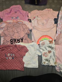 BABY GIRL CLOTHING WARDROBE SIZE INFANT TO 6MONTHS SELLING TOGETHER SEE PICS
