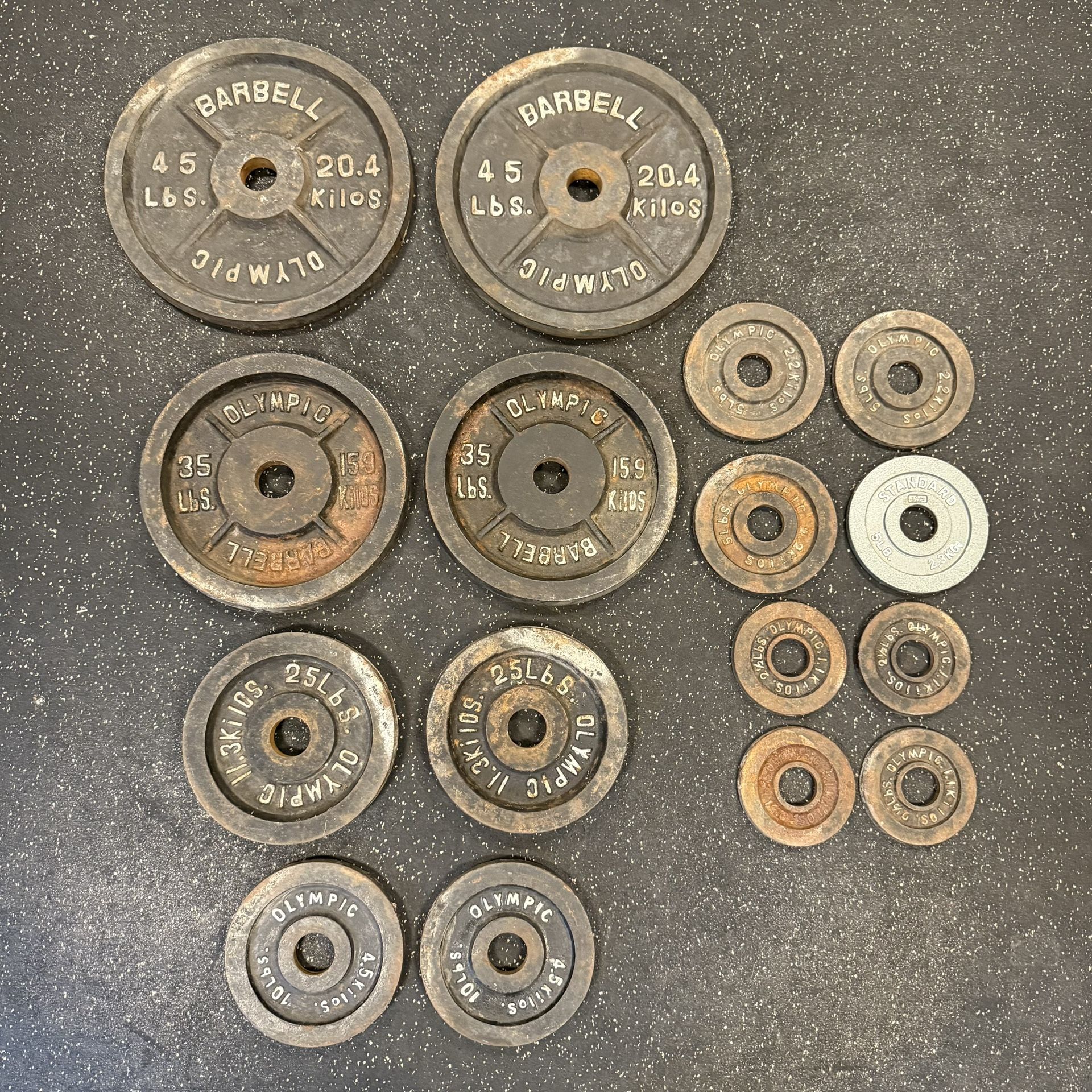 260 Pound 2” Olympic Weight Lifting Plate Set