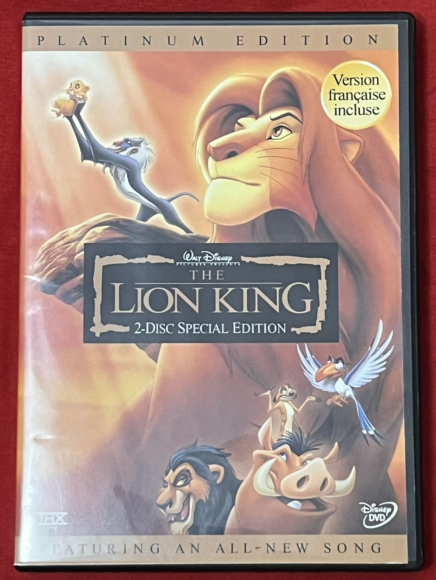 Walt Disney The Lion King FRENCH Version DVD