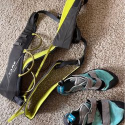 CLIMBING HARNESS & SHOES
