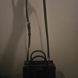 Michael Kors Women's Sheila Small Studded Patchwork and Signature Logo Satchel