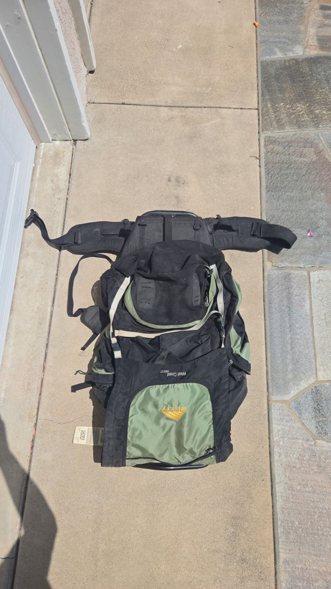external frame kelty backpack Asher 85L Beluga/Stormy Blue the Kelty Asher 85 internal frame pack provides load KELTY West Coast 4400ST Exterior