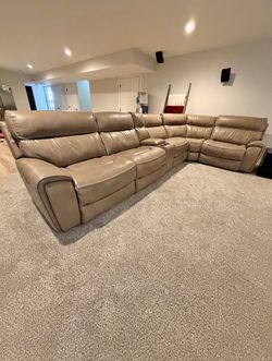 Leather Sectional Electric Reclining