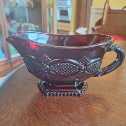CAPE COD RUBY GRAVY BOAT