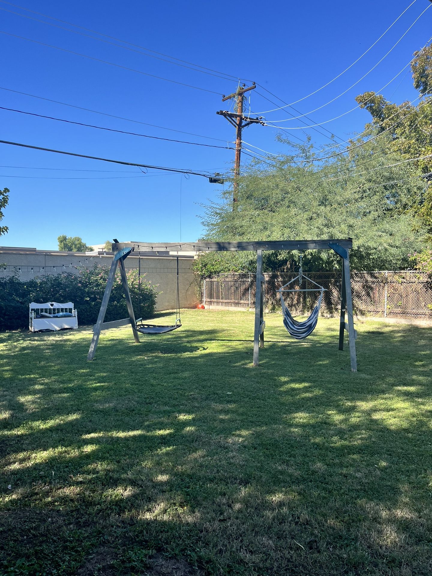 Swing Set And Trampoline
