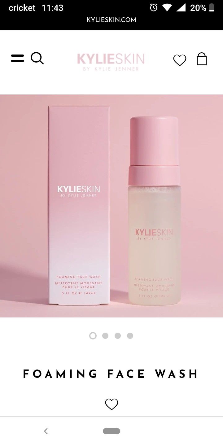 Kylie skin foaming face wash