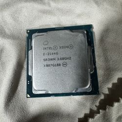 Intel Xeon E-2144G CPU – 4 Cores / 8 Threads – 3.6GHz (Turbo 4.5GHz) – Tested + Cooler Included
