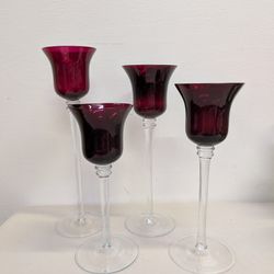 Wine Glass Candle Holders