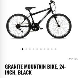New Granite Mountain Bike, 24-Inch, Black $125