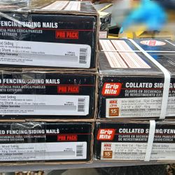 New Collated Siding/Fencing Nails, Wire Weld-Fiber Coil-Wood Siding. 1-3/4x 090"- Ring. And 2-3/16" 