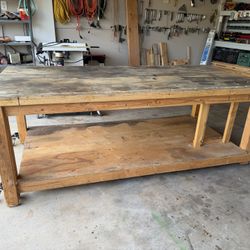 Working bench With Caster Wheels For garage Or Workshop