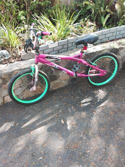 Huffy Trouble BMX Bike Pink Green