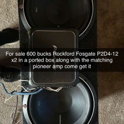 2x Rockford Footage In A Ported Box With Amp 