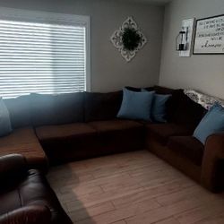 Sectional couch.