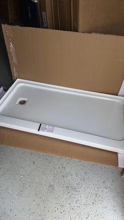60”X30” Shower Base Pan Stand Up Left Drain in White bath bathroom
