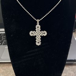 Sterling silver cross necklace