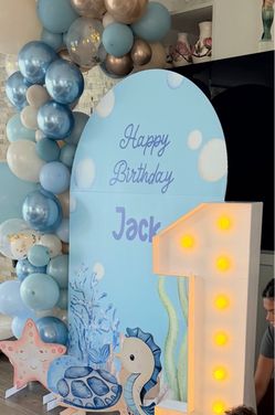 Selling 72”H Underwater Party Birthday Backdrop