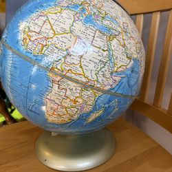 Vintage Rand McNally World Globe On Stand