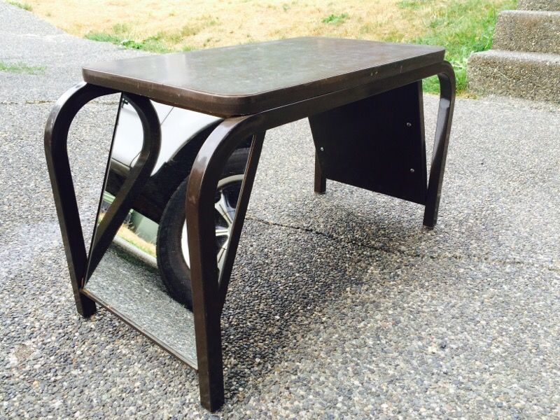 Chrome Frame shoe fitting stool bench