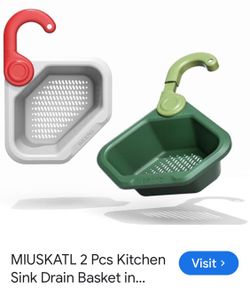 2pcs kitchen sink drain baskets set, new