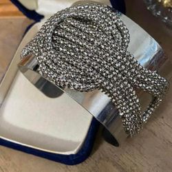 Pulsera Caña STAINLESS Ancha ADORNO Tejido 