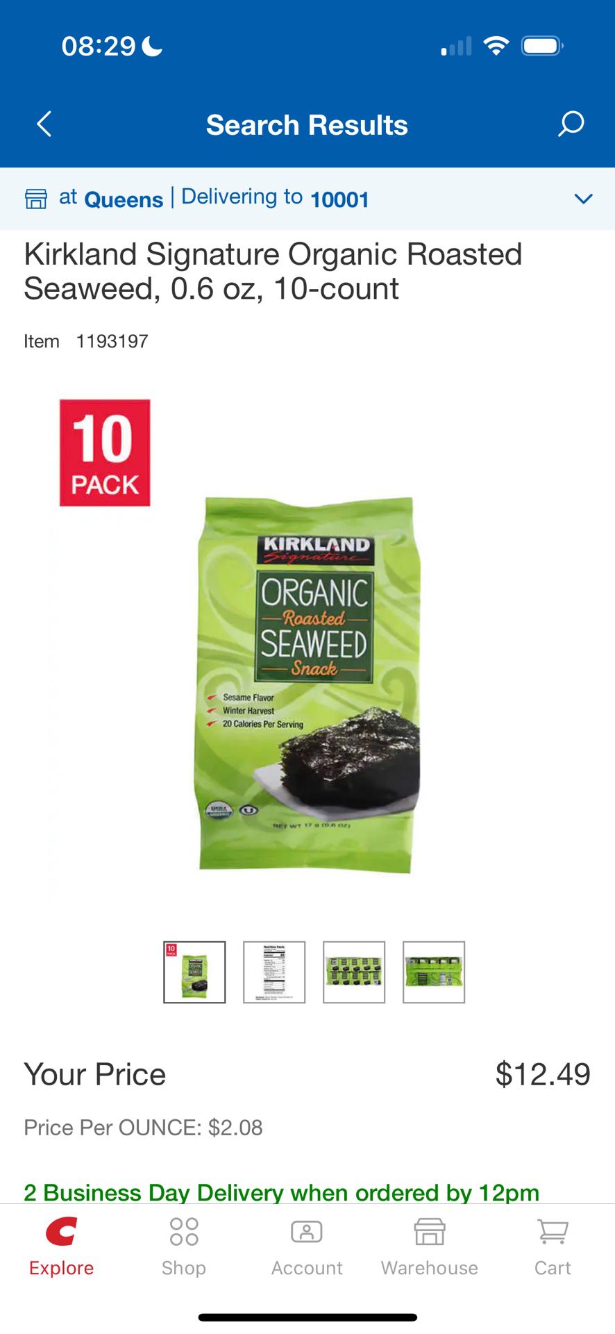 Kirkland Organic Seaweed