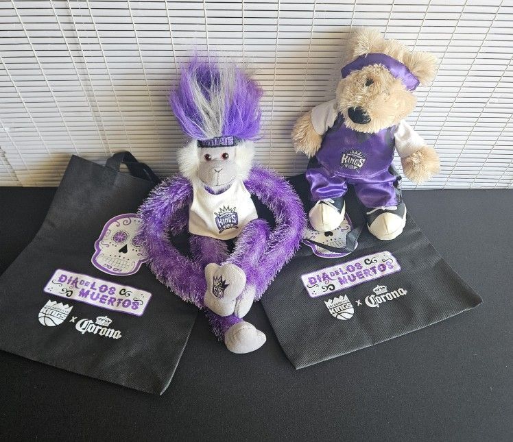 GO Kings! Fun Collectible NBA Sacramento Kings Plush Pair