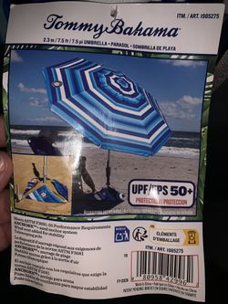 Tommy Bahama ANCHORX Adjustable Beach Umbrella Base System with Sand Anchor and Carrying Bag