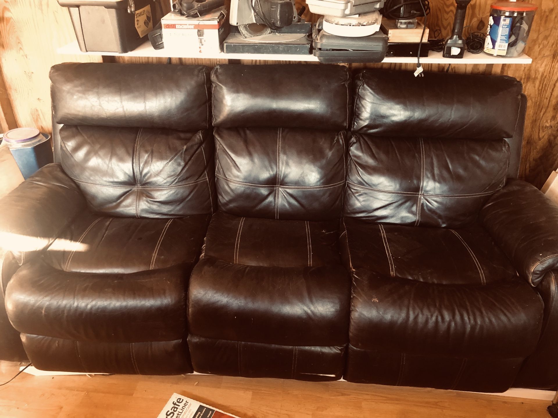 Electric Reclining Three Seat Couch