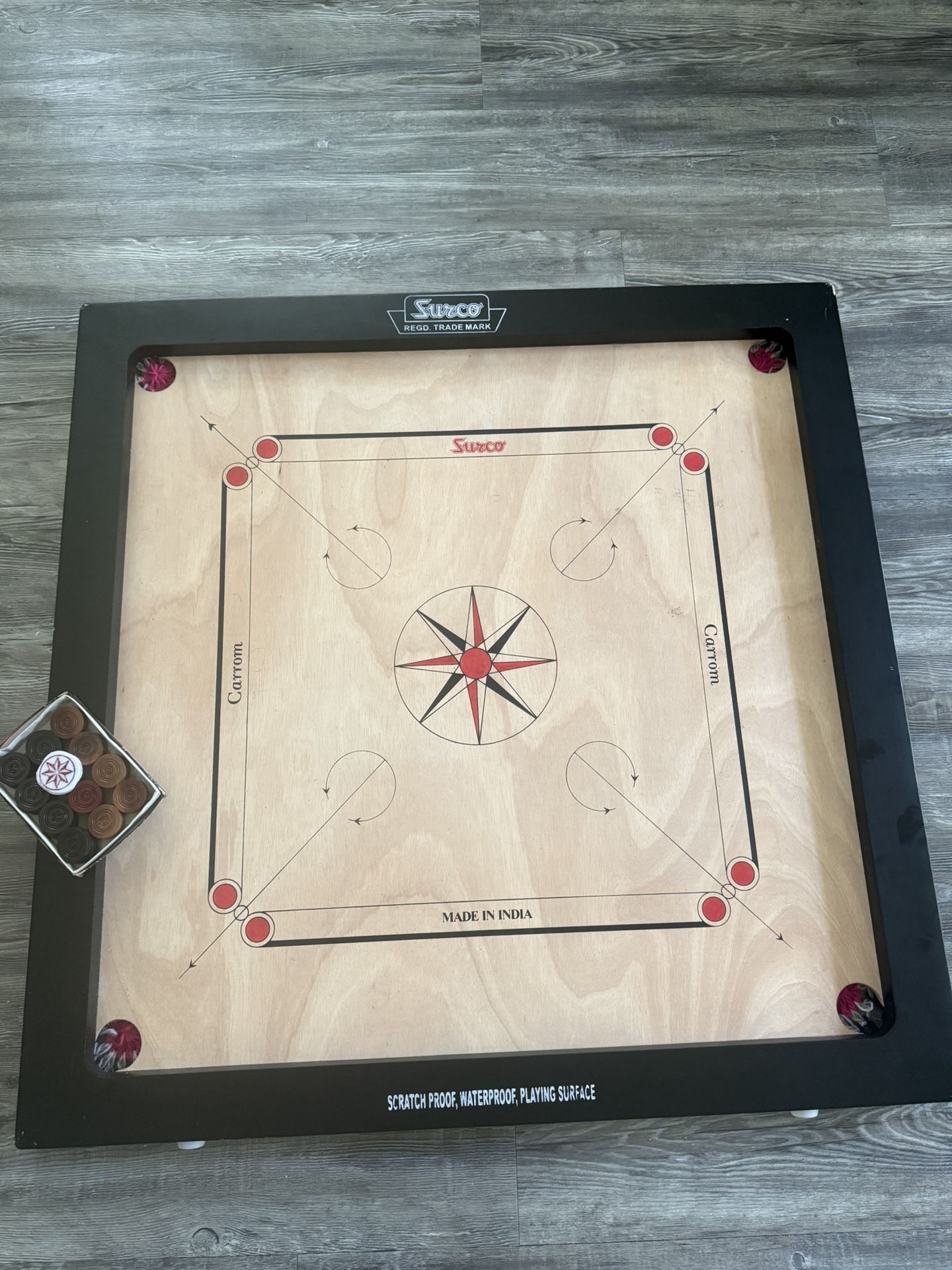 Carrom Wooden Board Game Full Size 33”*33Inch