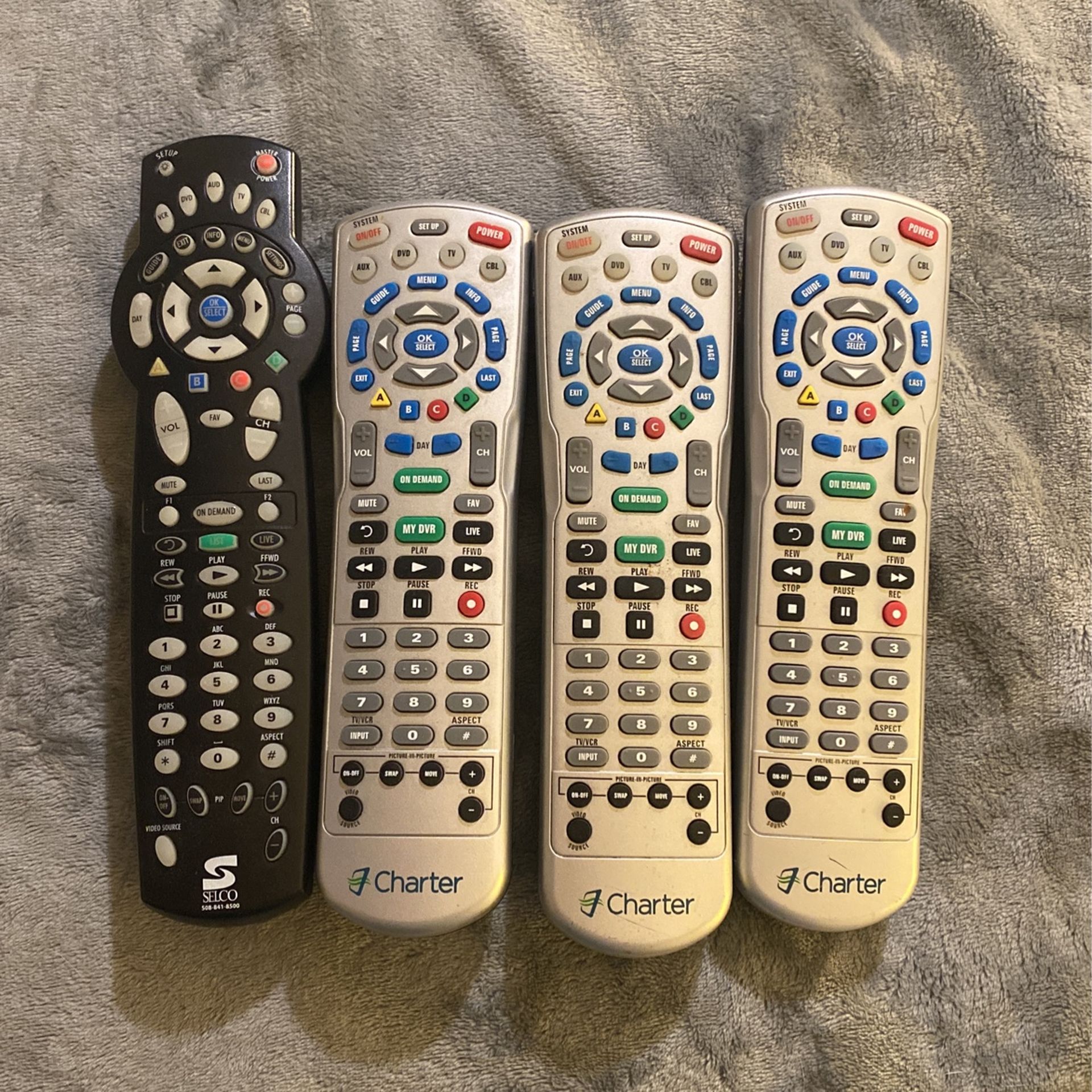 Lot of 4 Charter Cable (spectrum) Remotes