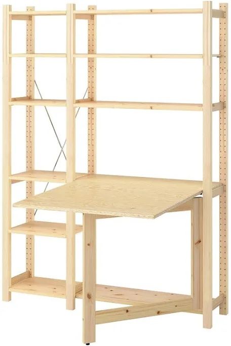 Ikea Ivar Shelves + Desk