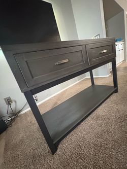 Ashley Furniture - Industrial style - Dark Gray Console Table with Two Drawers