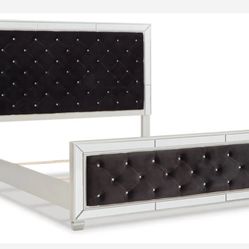 Ashley Tufted Rhinestone Bed (King)