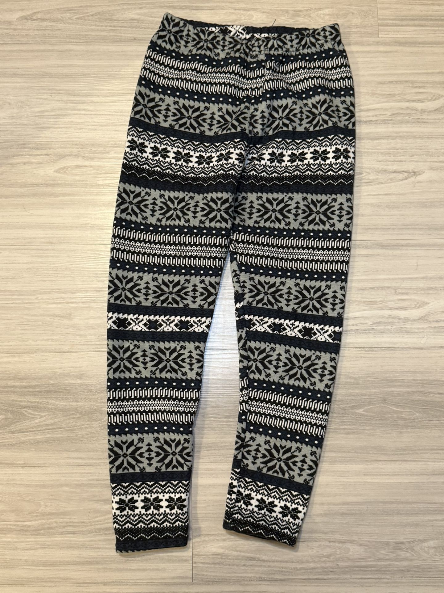 Womens Winter Fleece Thermal Lined Thick Leggings Warm Insulated Christmas Pants