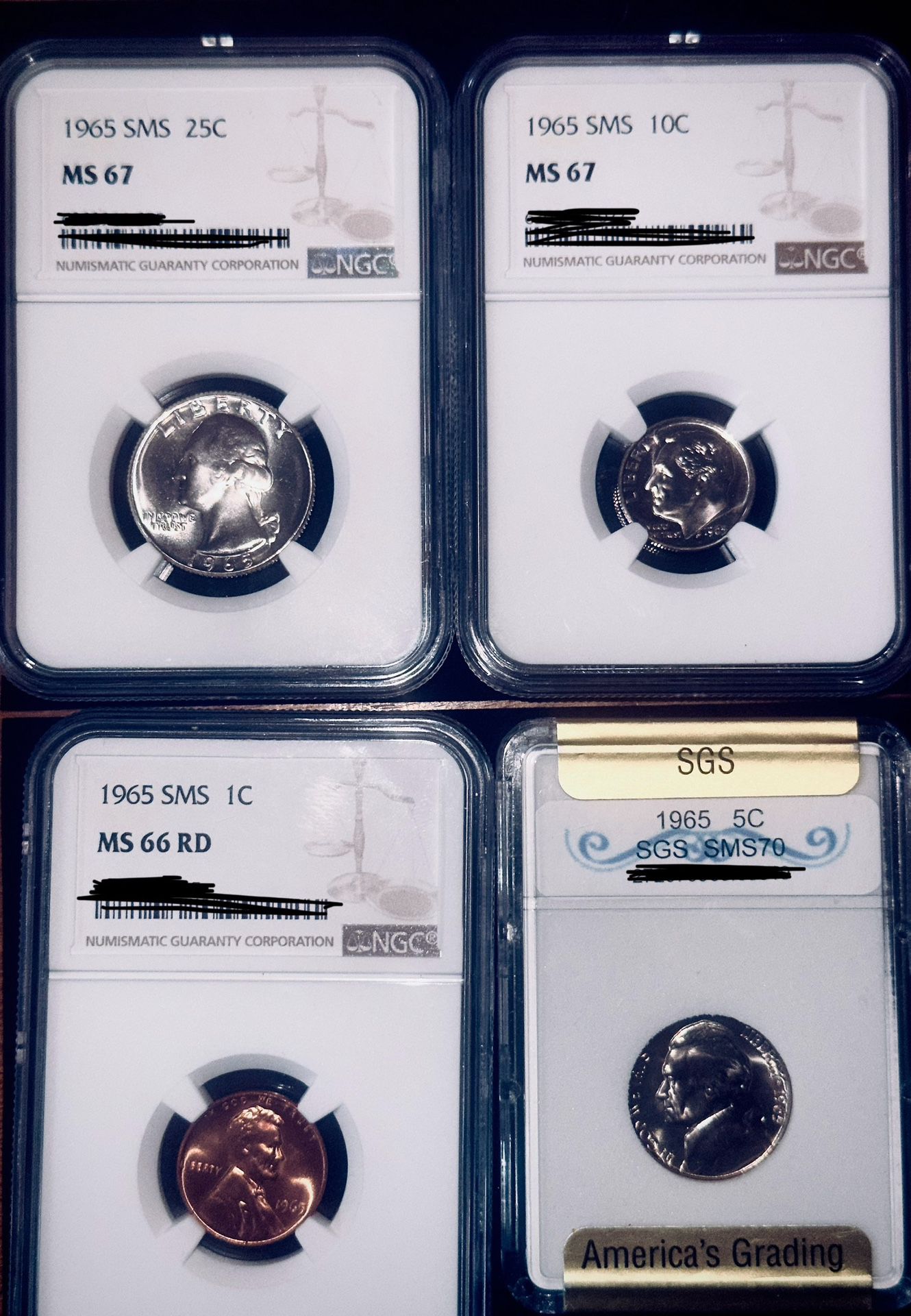 1965 SMS Graded Coins 