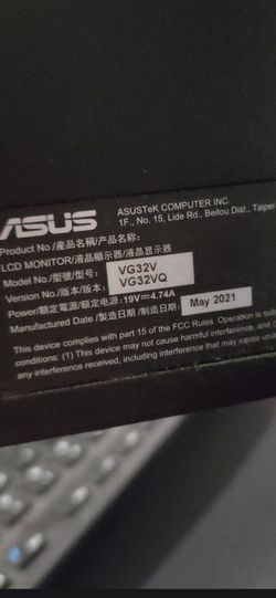 Asus 32 in gaming monitor local pick up only