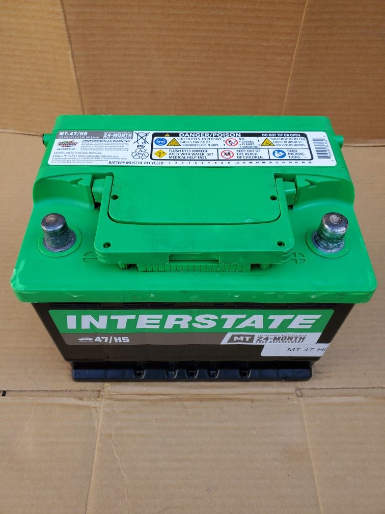 Car Battery Group Size 47/H5 Interstate 2019 60 With Core Exchange