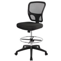 Office Chairs, Office Drafting Chair, Rolling Stool Chair Armless Standing Desk Chair with Footrest Bar Stools for Home,Office & Bar