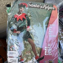 Men’s Halloween Costume Santa’s Elves Small Christmas