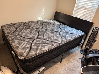 Bed frame with mattress