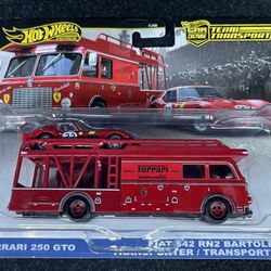 Hot Wheels Premium Team Transport NEW Ferrari 250 GTO and Fiat 642 RN2 Bartoletti